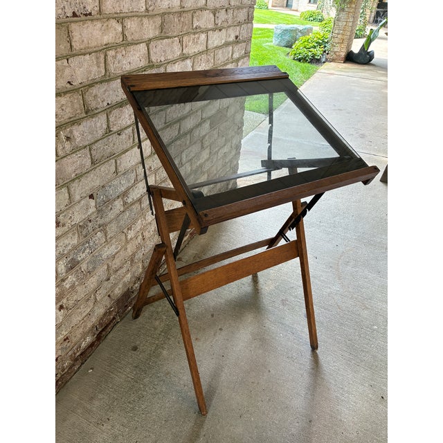 Vintage Wooden Adjustable Writing Table For Sale In New York - Image 6 of 17