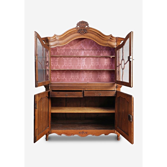 Brown Large Original Display Cabinet, Around 1770, Aachen-Lüttich For Sale - Image 8 of 10