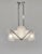 Art Deco Petitot French Modernist Art Deco Chandelier 1930s - Frosted Glass & Nickeled Bronze For Sale - Image 3 of 15