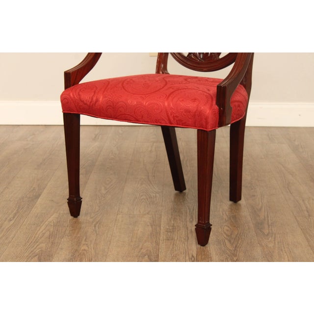 Brown Baker Furniture Historic Charleston Set of Eight Carved Mahogany Dining Chairs For Sale - Image 8 of 13