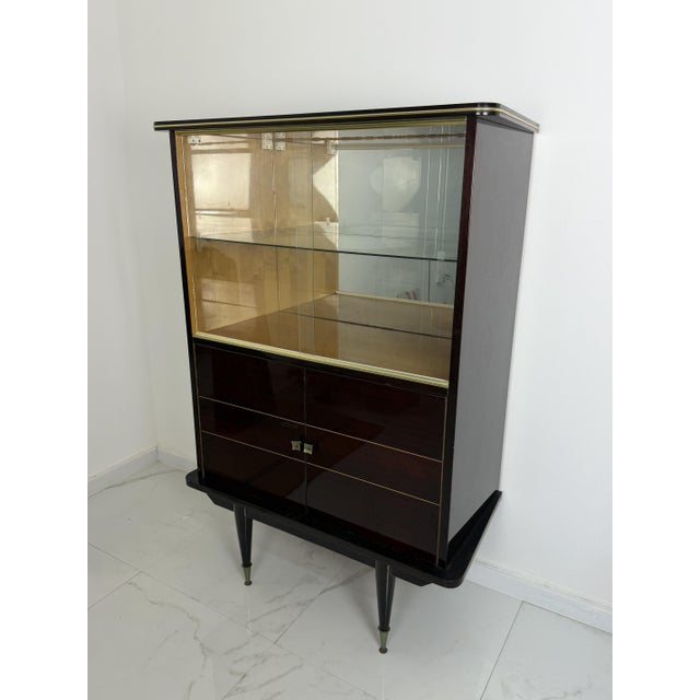 Italian Display Cabinet with Sliding Glass Doors, 1950 For Sale - Image 4 of 12