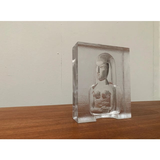 Vintage Swedish Glass Icon Series Maiden Sculpture by Bertil Vallien for Kosta Boda For Sale - Image 13 of 18
