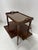 Wood Mahogany Serving Table with Marquetry Net Decoration For Sale - Image 7 of 11