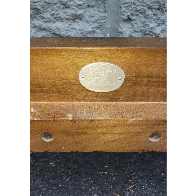 Baker Furniture Neoclassical Style Walnut King Size Headboard For Sale - Image 10 of 11