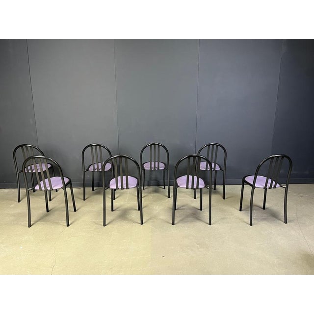 Metal Nr 222 Chairs by Robert Mallet-Stevens, 1980s, Set of 8 For Sale - Image 7 of 12