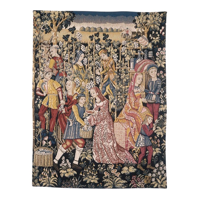 La Racolte Loom Woven Tapestry - 130 X 100 Cm (4'3" X 3'3") - Requires Rod Size 3 For Sale