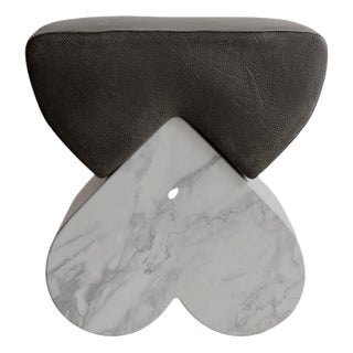 White Marble Heart-Shaped Cushion Amarino Seat by Esther Knopfler For Sale
