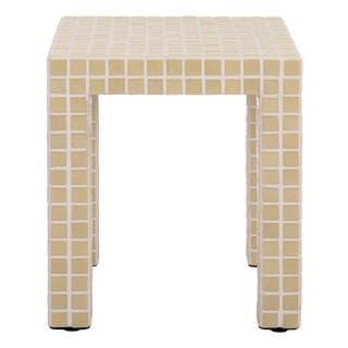 Hotaru Tile Accent Table in Cream For Sale