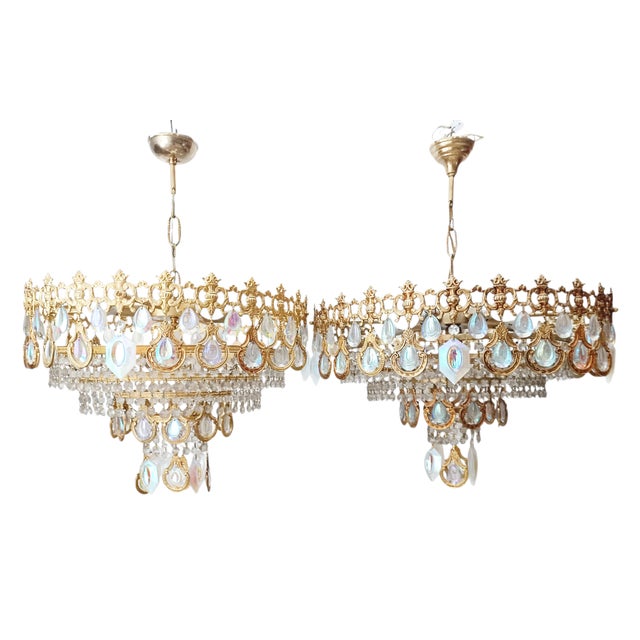 Chandeliers by Ernst Palme for Palwa, 1950s, Set of 2 For Sale - Image 6 of 18