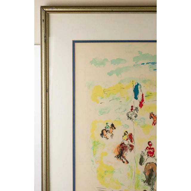 Printmaking Materials 1974 Signed Urbain Huchet "Racetrack" Abstract Impressionist Lithograph For Sale - Image 7 of 13