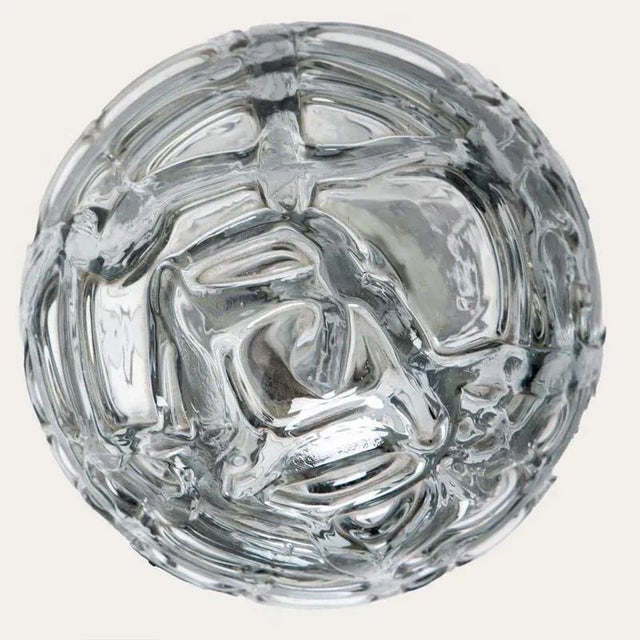 Murano Glass and Chrome Flush Mounts attributed to Doria, Germany, 1970s For Sale - Image 9 of 10