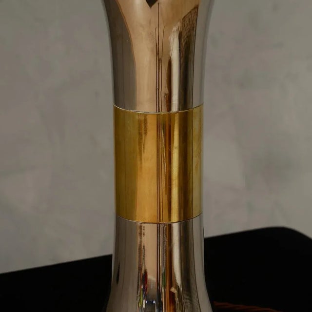 Metal Brass and Chrome Table Lamp, 1970 For Sale - Image 7 of 9
