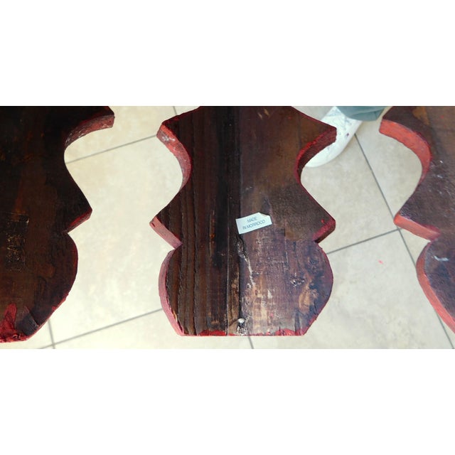 Vintage Moroccan Hand Painted Octagonal Pedestal Side Table For Sale - Image 9 of 10
