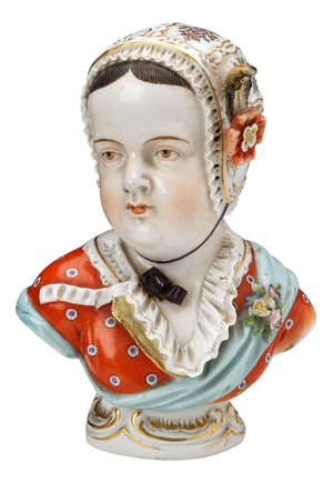 Chelsea Half-Bust of Girl in Porcelain