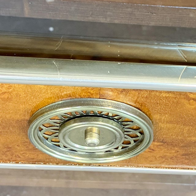 Art Deco Cabinet with Glass Doors in Various Woods, 1930s For Sale - Image 13 of 16