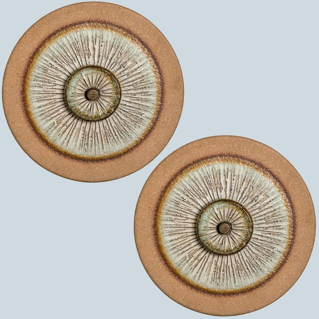 Round Ceramic Wall Light from Axella, 1970 For Sale - Image 4 of 15