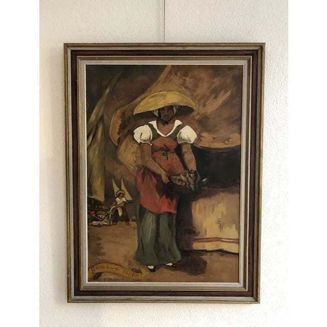 Alexandre Cingria, The Fish Merchant, Geneva, 1814, Oil on Board, Framed For Sale - Image 11 of 11