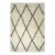 Rug & Kilim’s Moroccan Rug With Ivory Field & Black Geometric Pattern For Sale