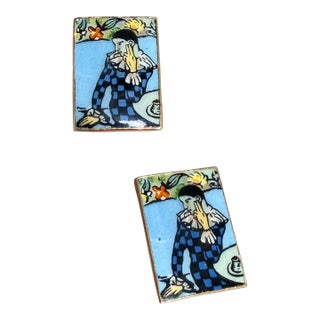 Mid-Century German Pierrot Cufflinks For Sale