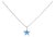 Sterling Silver Blue Enamel and Diamond Accent Star Pendant Necklace For Sale