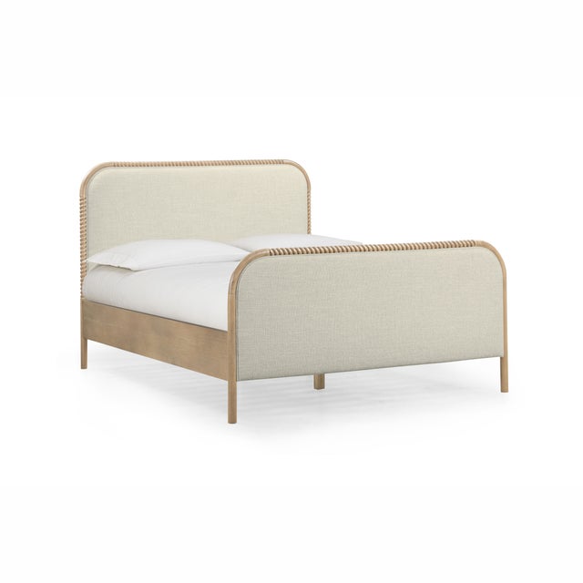 Hatia Natural Basketweave Queen Panel Bed For Sale - Image 11 of 11