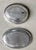 Silver Circa 1980 Beaded Rim Byzantine-Inspired Mexican Pewter Oval Bowl & Underplate Set For Sale - Image 8 of 18