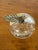 Shabby Chic 1960s Art Glass Apple With Bubbles Lamp Finial For Sale - Image 3 of 3