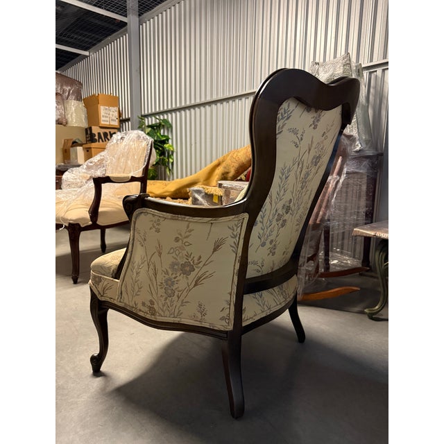 French Provincial Late 20th Century French Provincial Louis XV Accent Chair For Sale - Image 3 of 3