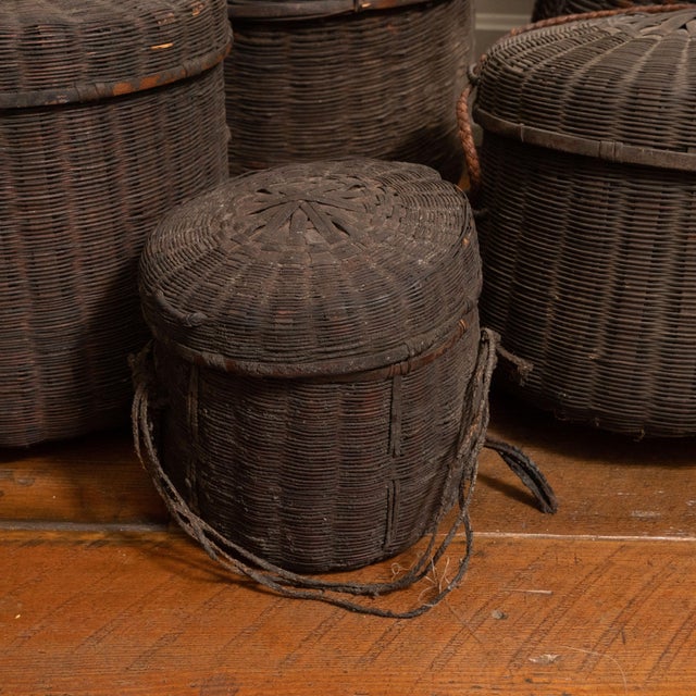 Early 19th Century Set of 6, Collection of 19th Century African Baskets - Mali For Sale - Image 5 of 16
