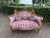 1940 French Louis XVI Gold Beech Rose Velvet Settee For Sale - Image 12 of 18