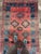 Antique C. 1939 Caucasian Kazak Rusty Watermelon, Glacier Blue Rug 4.2 x 6.6 For Sale - Image 4 of 9