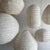 White Small Round Japanese-Style Rattan and Natural Linen Pendant Light, 1980s For Sale - Image 8 of 14