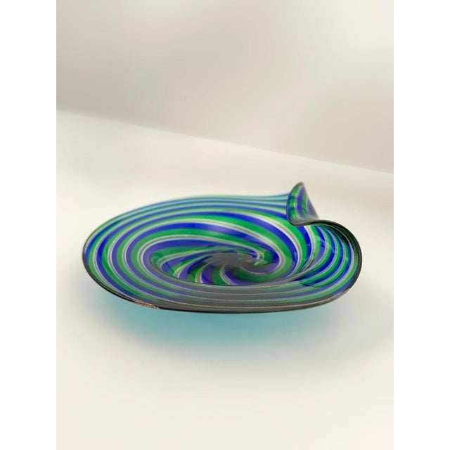 Murano Filigrana Glass Dish with Aventurine from Cenedese & Alberelli, 1970s For Sale - Image 6 of 11