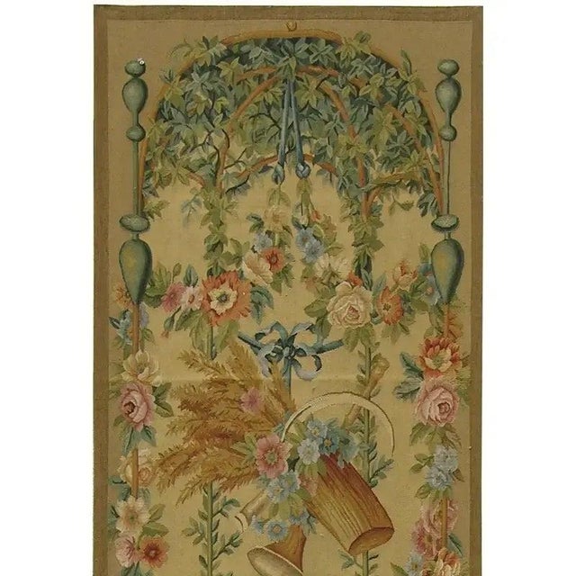 Textile Vintage Floral and Bird Tapestry For Sale - Image 7 of 9