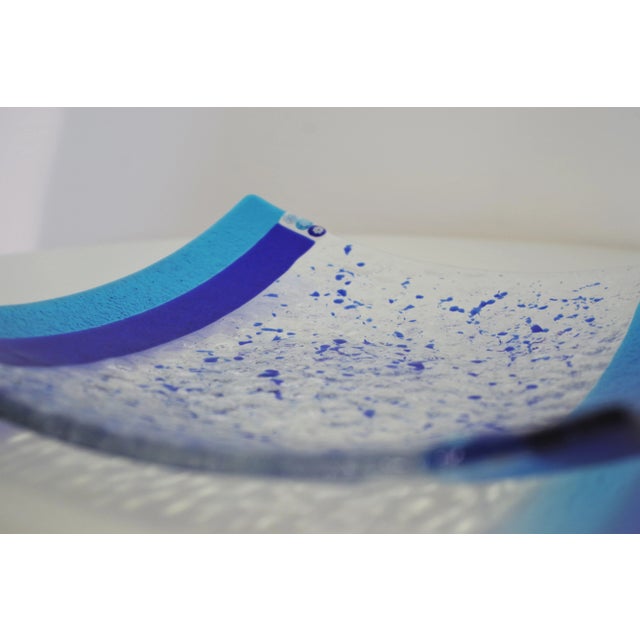 Bissona Q20 Murano Glass Plate by Stefano Birello for Veve Glass For Sale - Image 3 of 11
