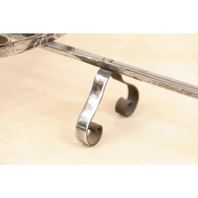 French 19th Century Iron Fireplace Grill with Petite Feet and Long Handle For Sale - Image 12 of 13