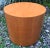Tan Drum Cylinder Side Table Paul Mayen Style For Sale - Image 8 of 8