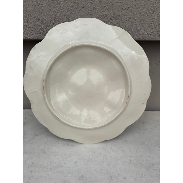 Digoin & Sarreguemines Majolica Oyster Blue Starfish Plate Digoin, Circa 1900 For Sale - Image 4 of 4