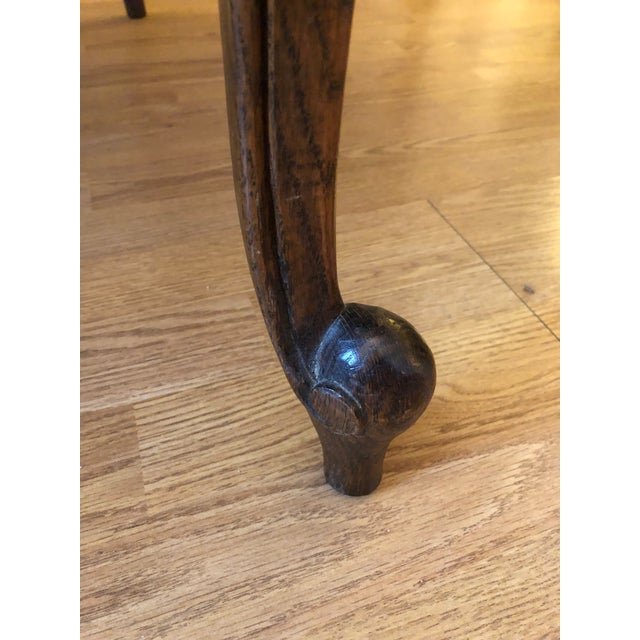 Vintage Parquet Top Refectory Table For Sale - Image 4 of 11