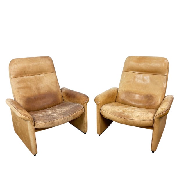 Mid-Century Swiss DS-50 Leather Lounge Chairs by de Sede, 1970s, Set of 2 For Sale - Image 15 of 15