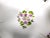 Glass White Footed Glass Compote With Hand Painted Violets For Sale - Image 7 of 7