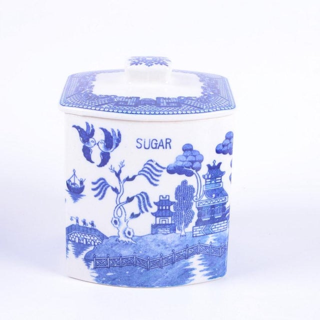 Vintage Blue Willow Ceramic Canisters Set of 3 Chairish