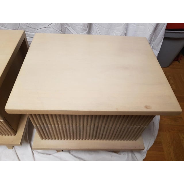 Wood Mid-Century Bedside Nightstands - A Pair For Sale - Image 7 of 12