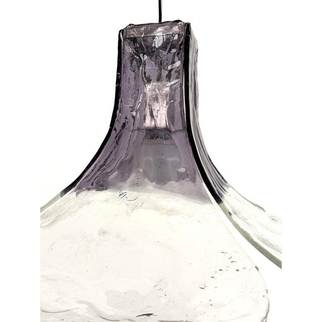 Mauve Model LS185 Pendant in Crystal-Purple Murano Glass by Carlo Nason for Mazzega, 1960s For Sale - Image 8 of 16