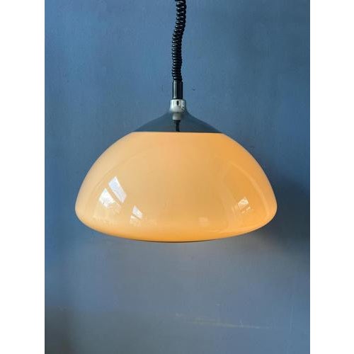 Vintage Space Age Mushroom Pendant Lamp from Dijkstra For Sale - Image 6 of 12