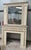 Louis XVI Style Fireplace with Overmantel in Lacquered Wood with Gilt Highlights For Sale - Image 6 of 8