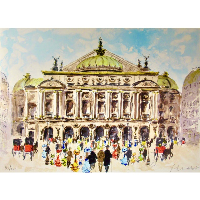 This artwork titled " Paris, l"Opera c.1980, is an original colors lithograph on Arches paper by French artist Urbain...