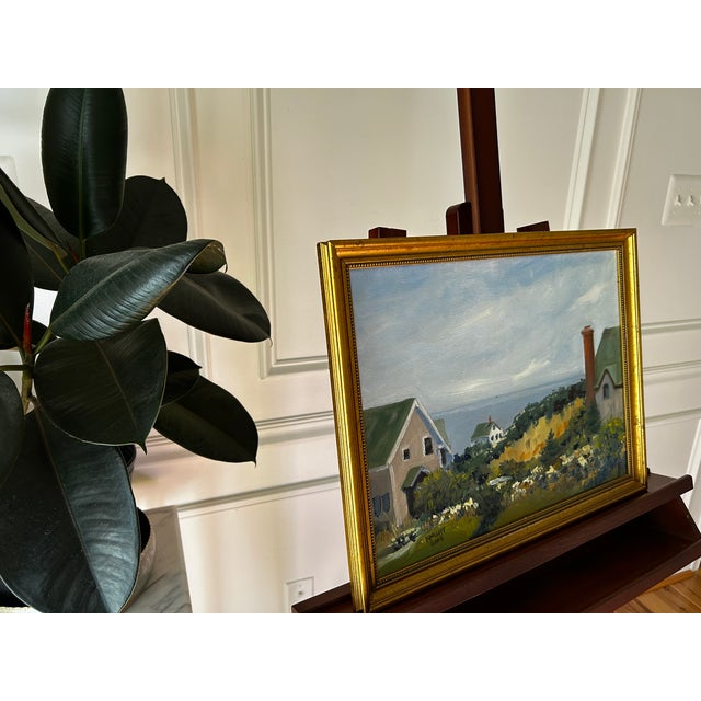 Avocado Coastal Seascape Original Oil Painting, Ken Knight For Sale - Image 8 of 11