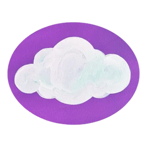 Small Purple Cloud Painting by Max and Alma