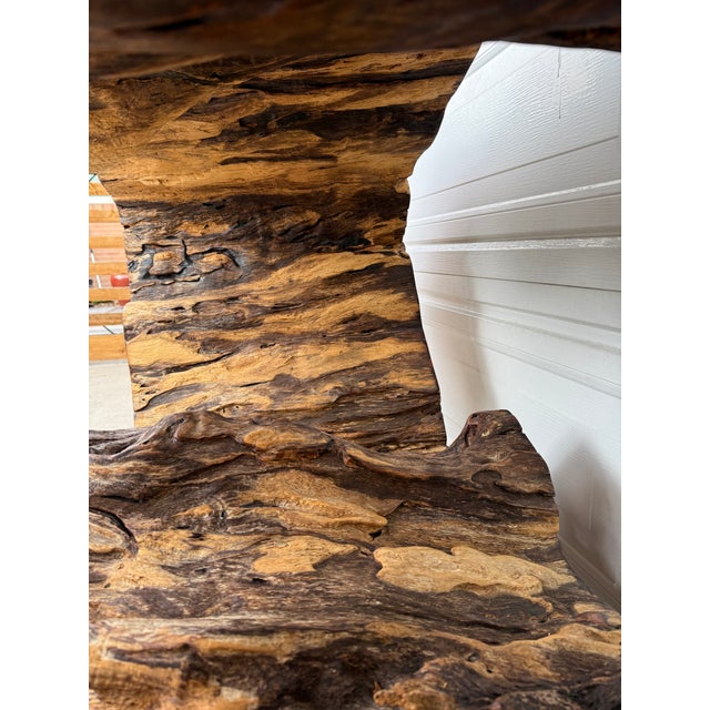 1990s Statement Live-Edge Mango Wood "Window" Slab For Sale - Image 11 of 18